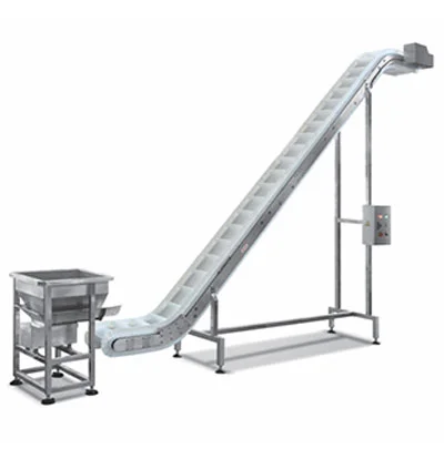 Transportador inclinado (para productos que requieren limpieza tras su uso)
